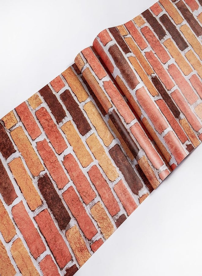 PIXELPACE Self-Adhesive Peel and Stick Kitchen Wall Stickers Wallpaper DIY PVC Shelf Liner, Furniture, Almirah, Table Top, Wardrobe, Kitchen Decoration Wall Sticker Count of (Brick-1, 1pcs) - Image 3